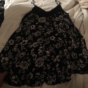 Black and white lace dress